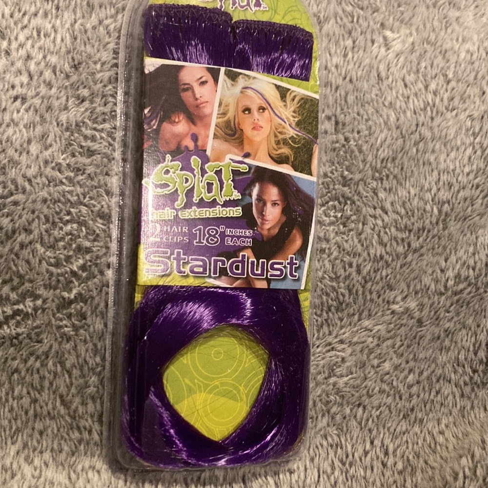 NWT SPLAT HAIR EXTENSIONS FOR USE WITH SPLAT OMBRÉ BLUE DREAMS & PURPLE STARS
